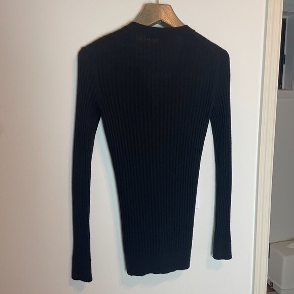 VINCE Cashmere Ribbed Tight Fit V-Neck Cardigan Sweater \\ M - Picture 11 of 12